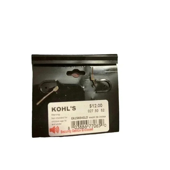 APT.9 Beautiful Dangling Earrings Gold Tone NEW - Picture 2 of 2